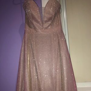 Pink (rose gold) glitter dress